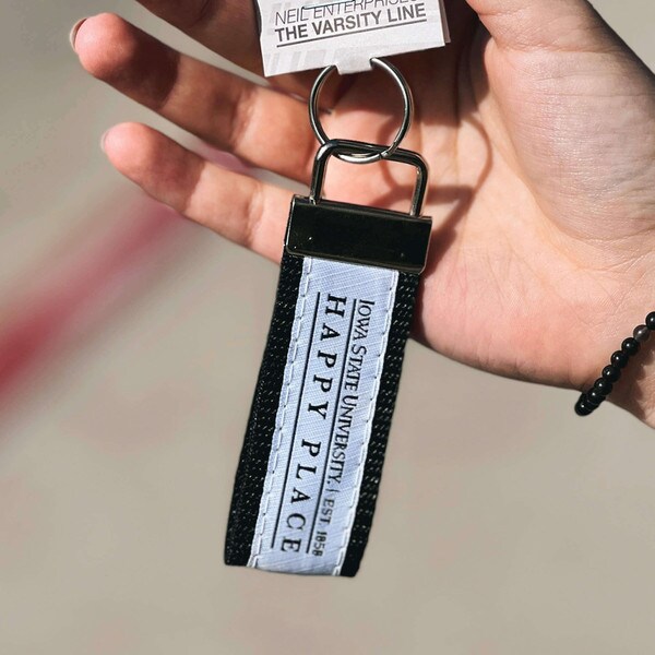 Iowa State University Happy Place Keychain